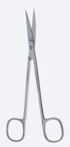 Ножиці, хірургічні, "Joseph", для хірургії ока, вигнуті, гострокінцеві, загальна довжина 150 мм. Бренд - Asanus Medizintechnik Gmb, Німеччина